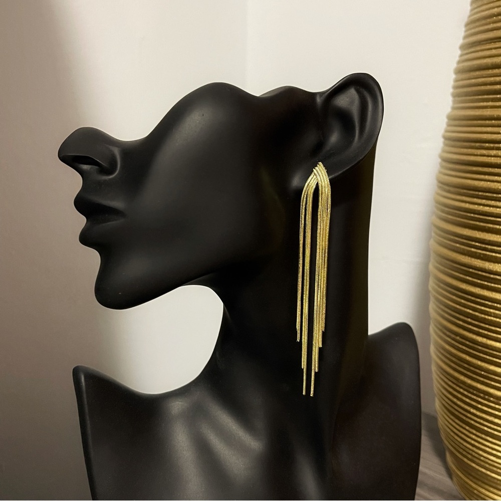 ✨Beautiful Gold Tassel Earrings with S925 Post